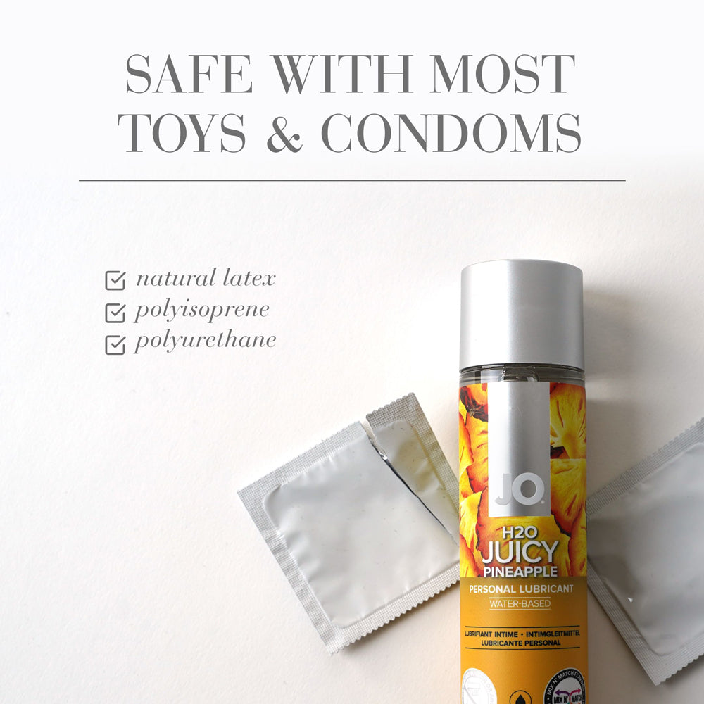 JO H2O Juicy Pineapple Flavored Water-Based Lubricant 4 oz. - Fantasies Boutique