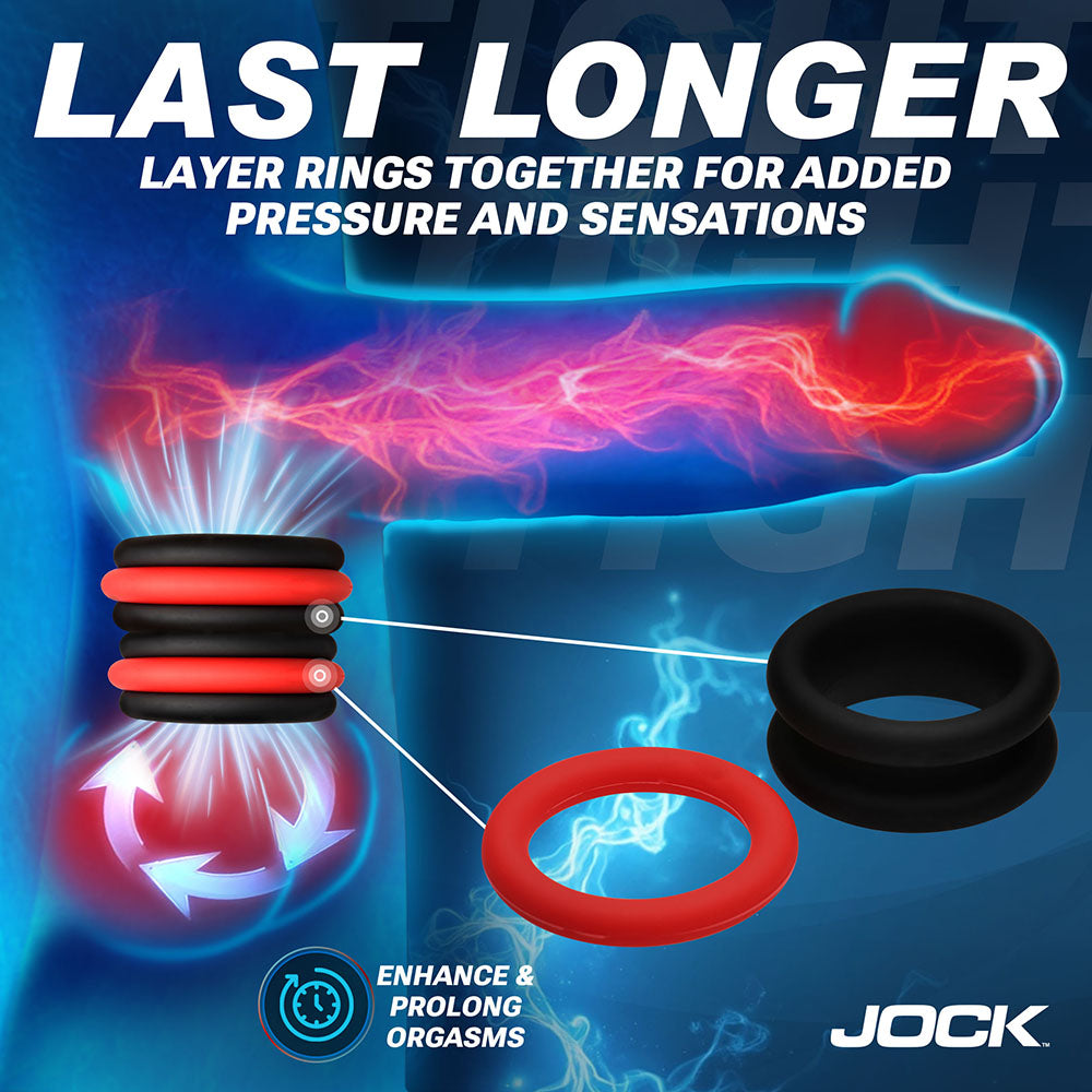 JOCK Enhancers Set of 3 - 2-in-1 Silicone C-Rings