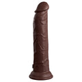 King Cock Elite 9 in. Vibrating Dual Density Silicone Realistic Dildo Brown - Fantasies Boutique