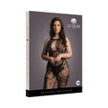 Le Desir Criss-Cross Neck Bodystocking Black Queen Size - Fantasies Boutique