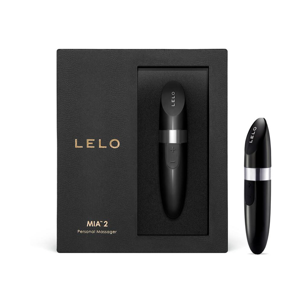 LELO MIA 2 Rechargeable Lipstick Vibrator Black - Fantasies Boutique