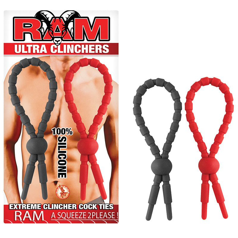 Ram Ultra Clinchers-Red/Black  Lasso/Bolo - Fantasies Boutique