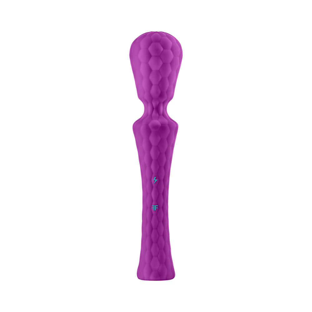 FemmeFunn Ultra Wand XL Rechargeable Flexible Textured Silicone Vibrator Purple - Fantasies Boutique