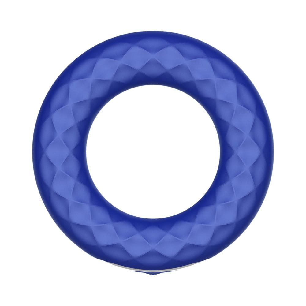 Forto F-15 Rechargeable Silicone Vibrating Cockring Blue