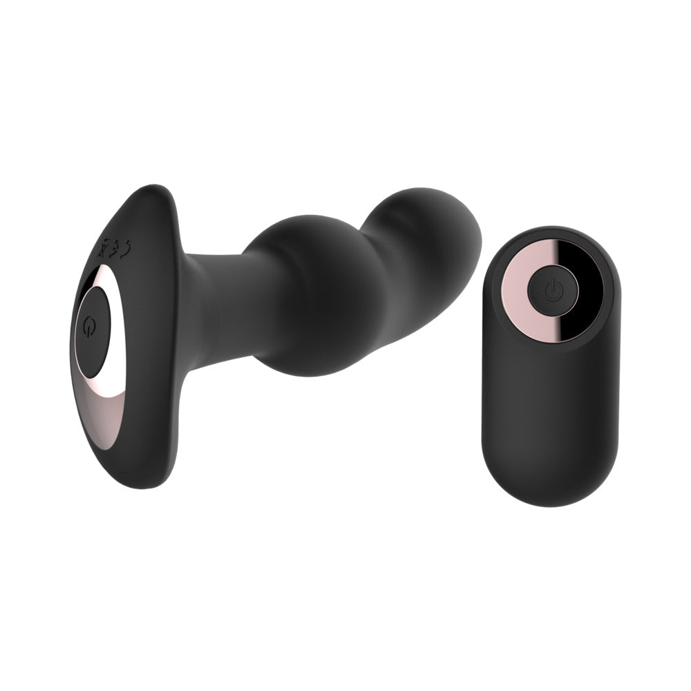 Gender Fluid Frisson Anal Vibe With Remote Silicone Black - Fantasies Boutique