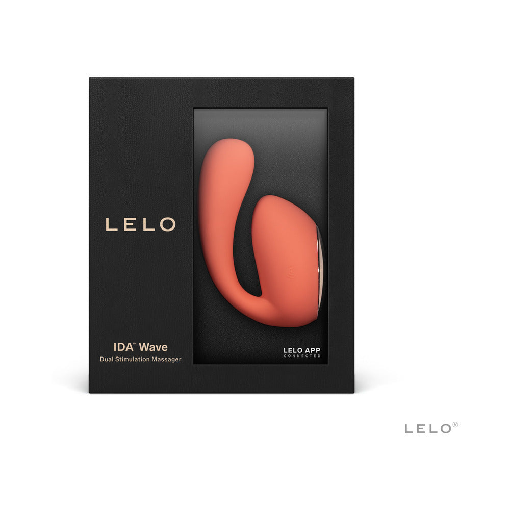LELO IDA WAVE Rechargeable Dual Stimulator Coral Red - Fantasies Boutique