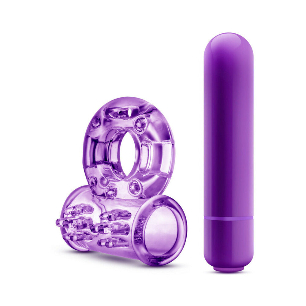 Play with Me Couples Play Vibrating Cockring Purple - Fantasies Boutique