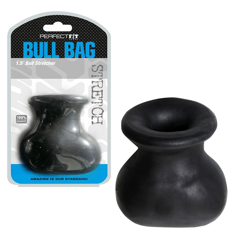 Perfect Fit Bull Bag XL 1.5in Ball Stretcher - Black - Fantasies Boutique