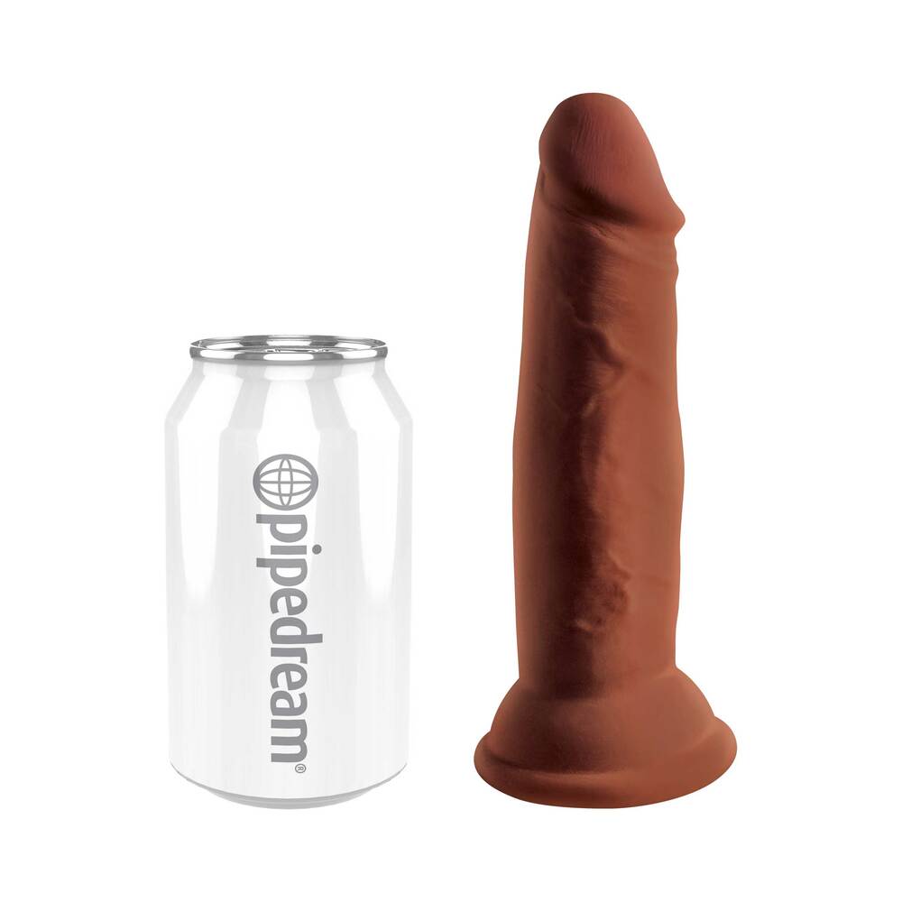 King Cock Plus 6 in. Triple Density Cock Realistic Dildo With Suction Cup Brown - Fantasies Boutique