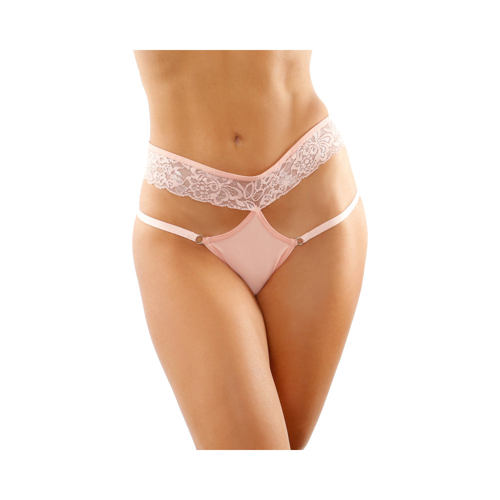 Ren Microfiber Panty With Double-Strap Waistband Light Pink S/M - Fantasies Boutique