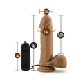 Loverboy Soccer Champ Remote-Controlled 8 in. Vibrating Dildo with Balls Tan - Fantasies Boutique