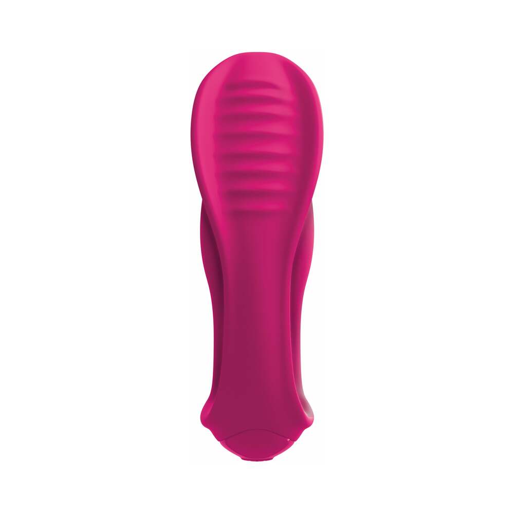 3Some Double Ecstasy Dual Stimulation Silicone Vibrator Red - Fantasies Boutique