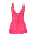 Magic Silk Get It Girl Plunge Chemise & G-Set Diva Pink Queen Size