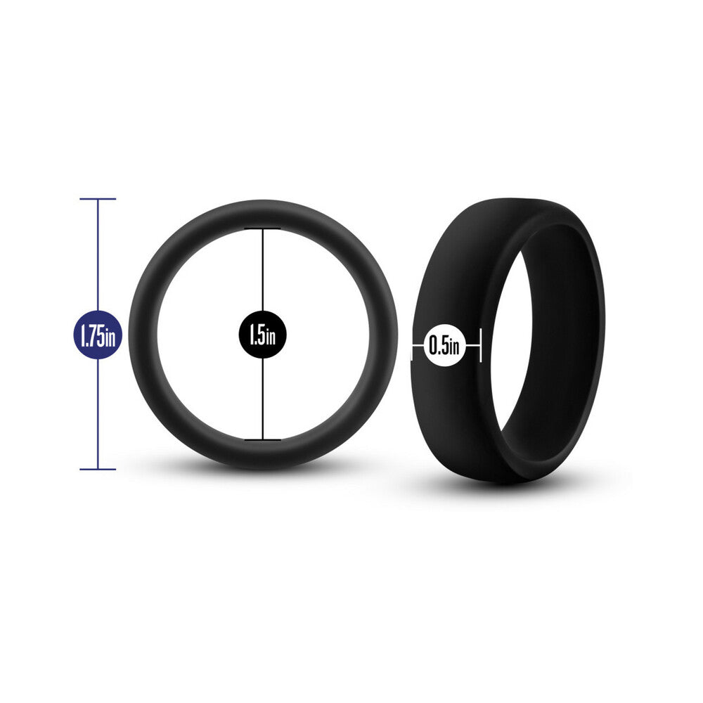 Blush Performance Silicone Go Pro Cock Ring Black - Fantasies Boutique