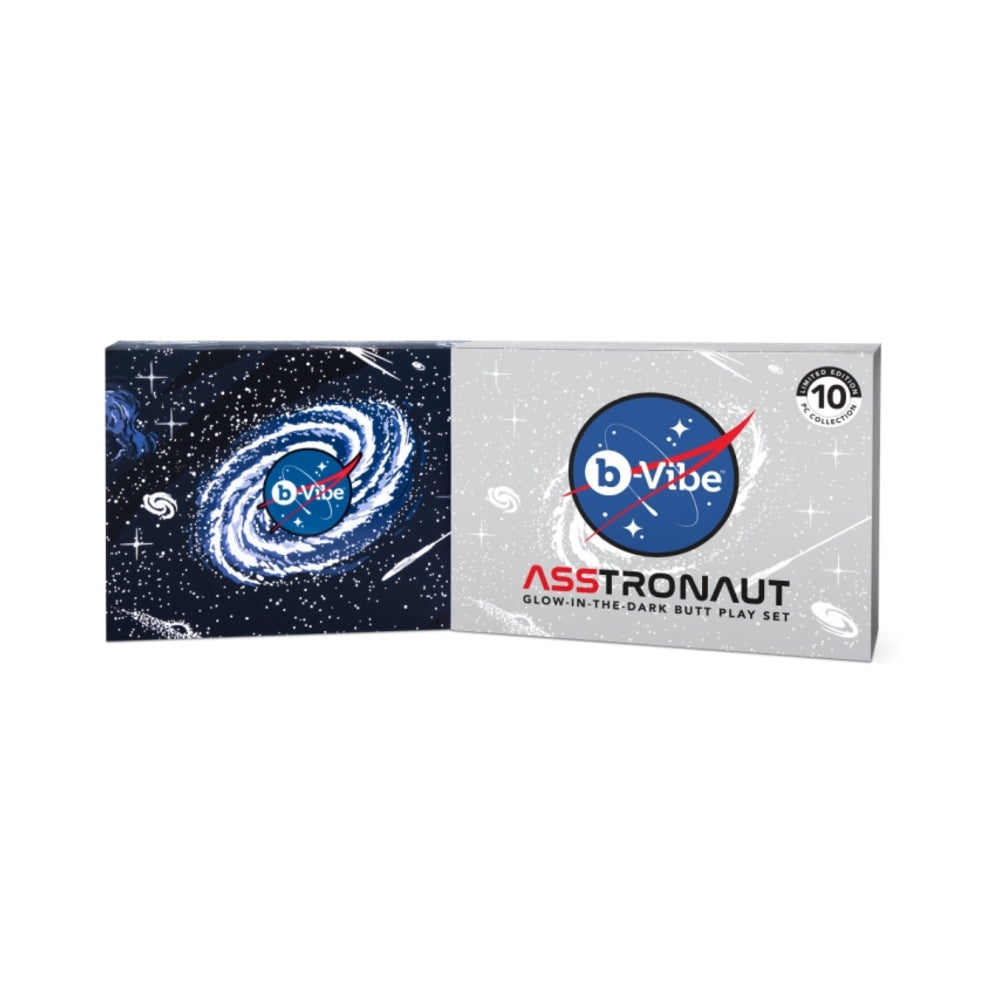 b-Vibe Limited Edition 10-Piece Asstronaut Glow-in-the-Dark Butt Play Set - Fantasies Boutique