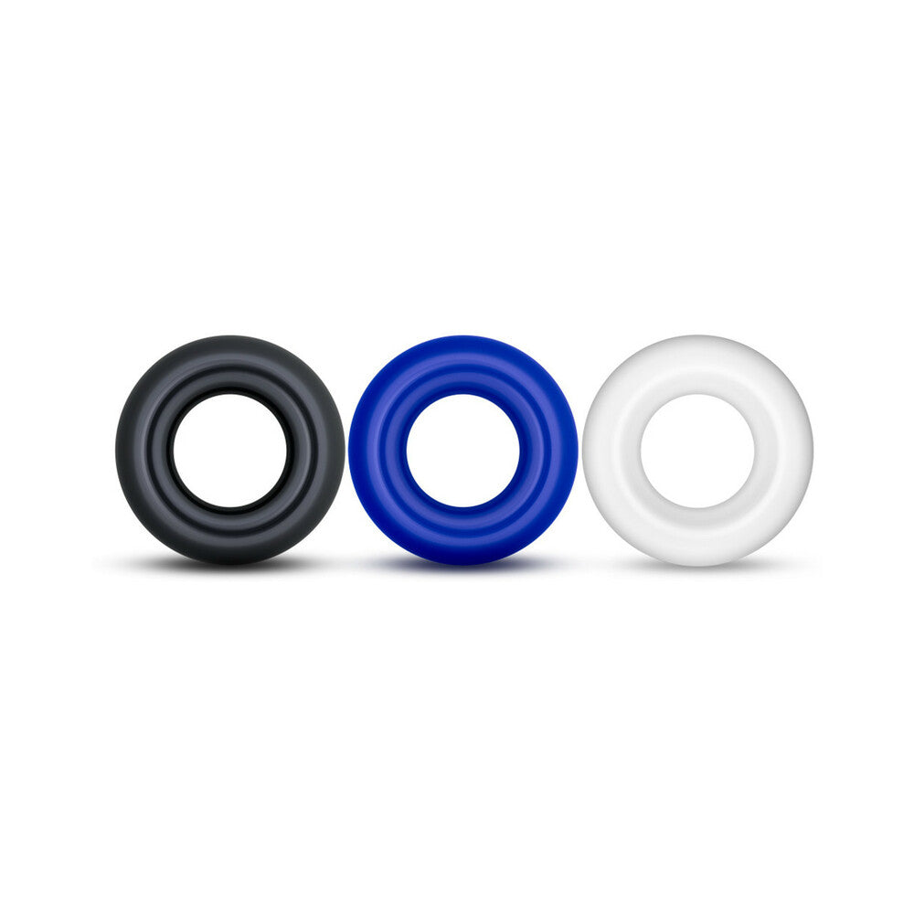 Stay Hard Donut Rings 3-Piece Cockring Set Assorted Colors - Fantasies Boutique