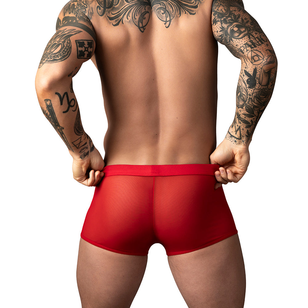 Male Power Mesh 2.0 Mini Short Red M