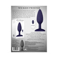 Zero Tolerance Wicked Twister Textured Vibrating Silicone Anal Plug Purple - Fantasies Boutique