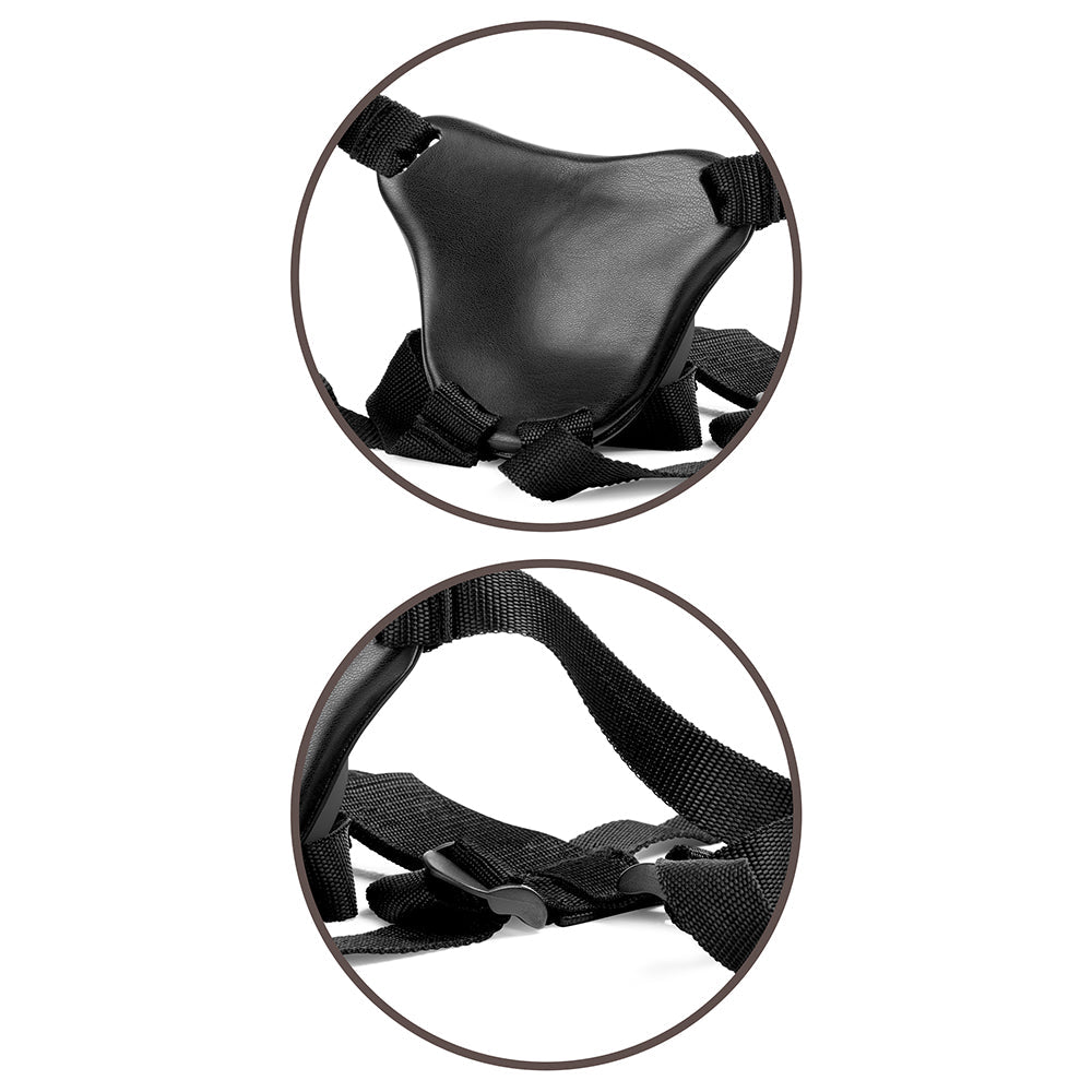 King Cock Elite Comfy Body Dock Strap-On Harness Black - Fantasies Boutique