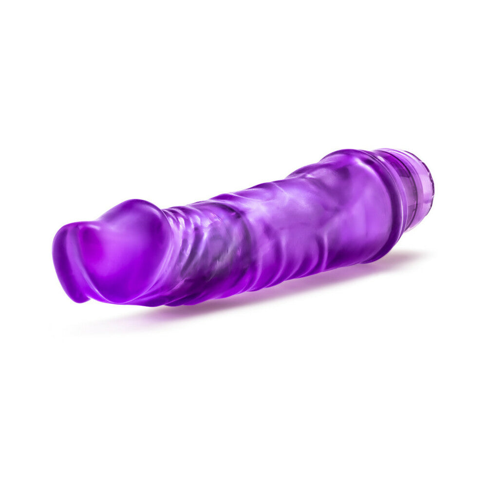 B Yours Vibe 6 Realistic 9.25 in. Vibrating Dildo Purple - Fantasies Boutique