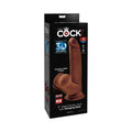 King Cock Plus 8 in. Triple Density Cock With Swinging Balls Dildo Brown - Fantasies Boutique