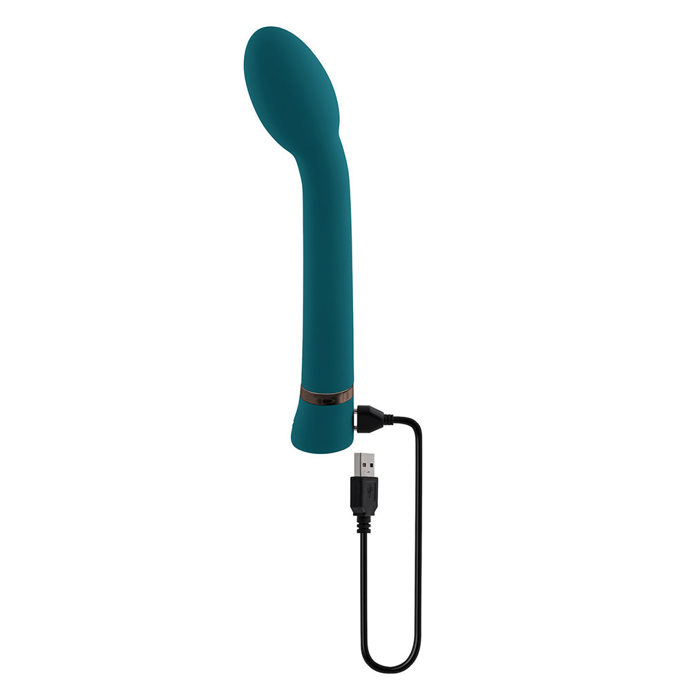 Playboy On The Spot Rechargeable Silicone G-Spot Vibrator Deep Teal - Fantasies Boutique