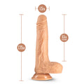Dr. Skin Dr. Grey Remote-Controlled 7 in. Thumping Dildo with Balls Beige - Fantasies Boutique