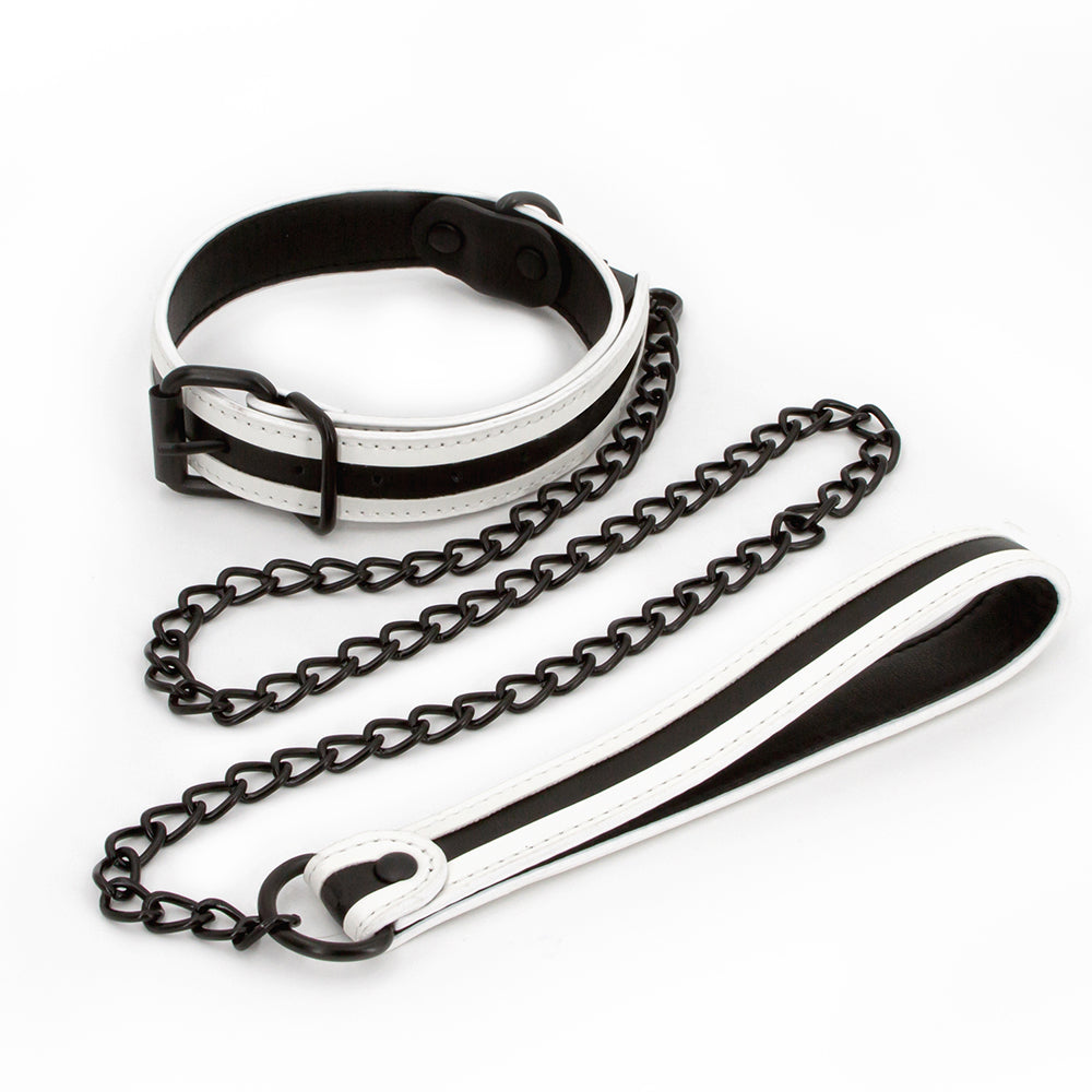 GLO Bondage Collar & Leash Green - Fantasies Boutique