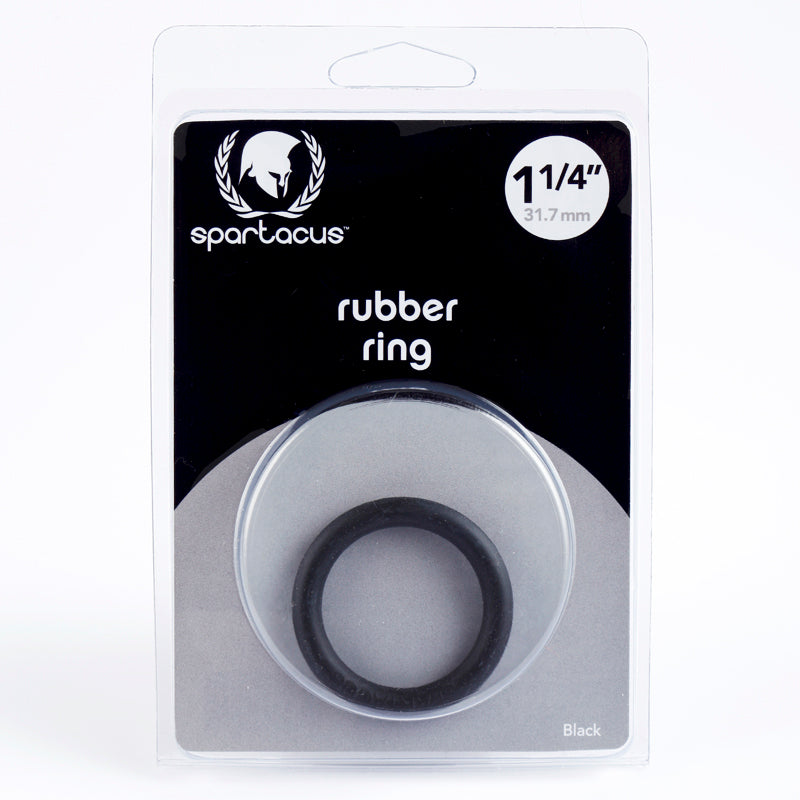 Spartacus Rubber Cock Ring 1.25in. (Black) - Fantasies Boutique
