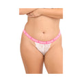 Fantasy Lingerie Vibes Tasty Vibes Pack 3-Piece Lace Thong Panty Set Blue/Pink/White Queen Size - Fantasies Boutique