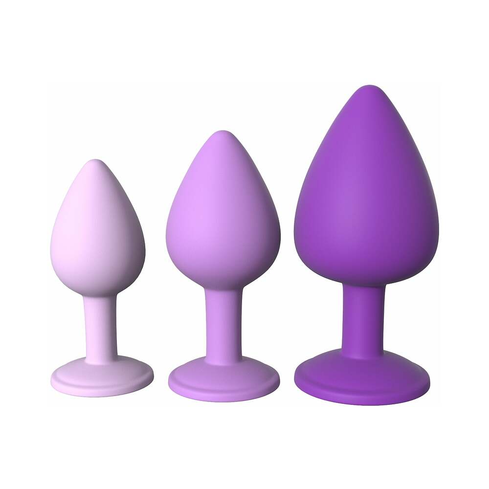 Fantasy For Her 3-Piece Silicone Her Little Gems Trainer Plug Set Purple - Fantasies Boutique