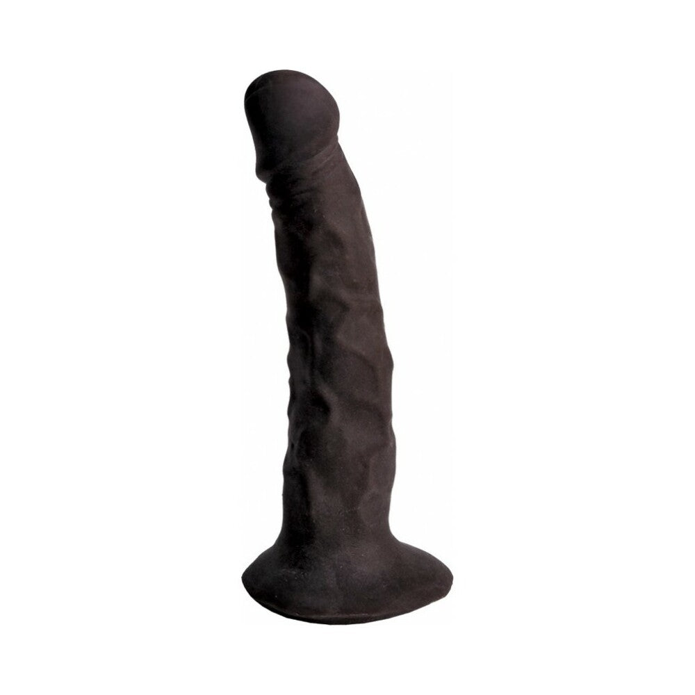 Skinsations Black Diamond Series Playful Partner Strap On Dildo With Harness 8in - Fantasies Boutique