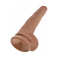 King Cock 14 in. Cock With Balls Realistic Suction Cup Dildo Tan - Fantasies Boutique