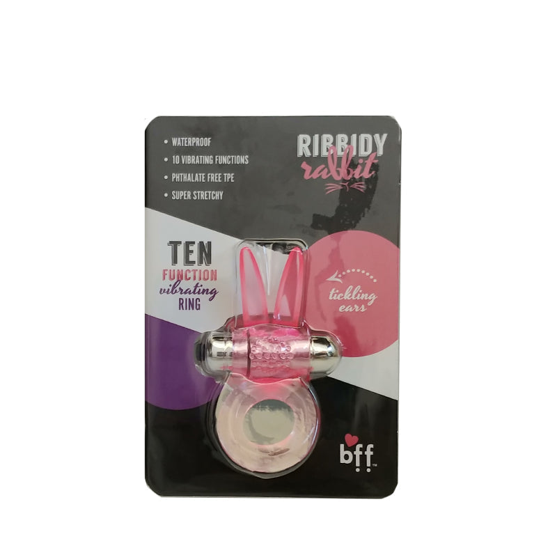 Ribbed Rabbit Vibrating Cockring Pink - Fantasies Boutique