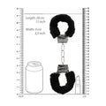 Ouch! Black & White Beginner Pleasure Furry Wrist Cuffs With Quick-Release Button Black