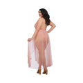 Dreamgirl Teddy & Sheer Mesh Maxi Skirt With G-String Rose Queen 2X Hanging - Fantasies Boutique