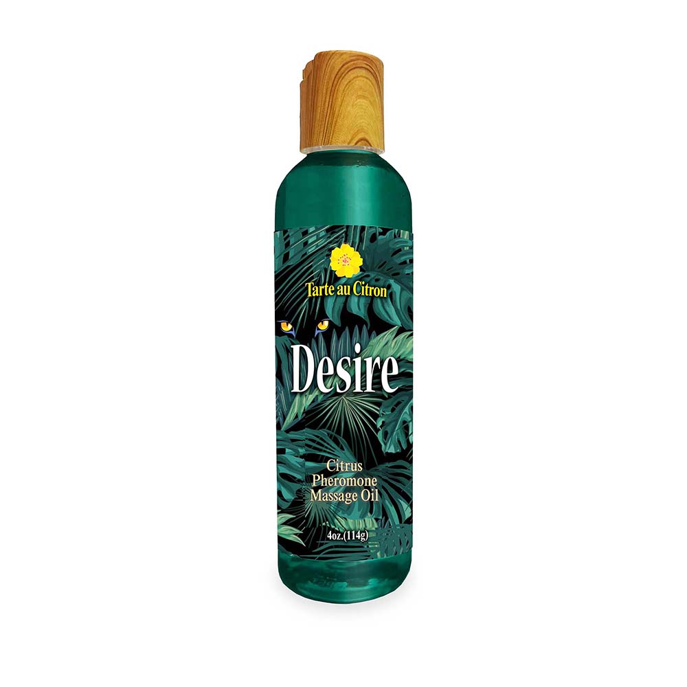 Desire Pheromone Massage Oil Citrus 4 oz. - Fantasies Boutique