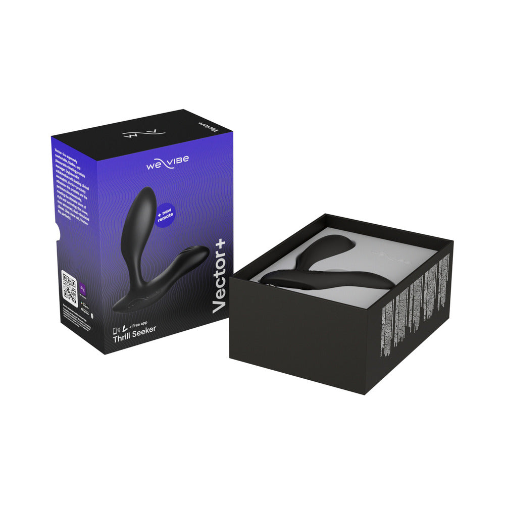 We-Vibe Vector+ Dual Stimulation Prostate Massager Charcoal Black - Fantasies Boutique