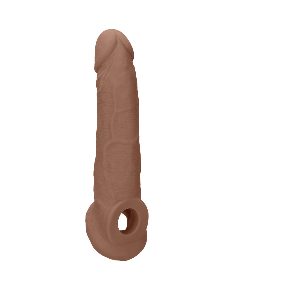 RealRock Realistic 9 in. Penis Sleeve Extender Sling Tan - Fantasies Boutique