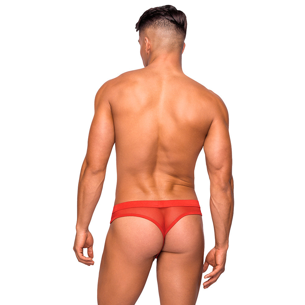 Male Power The Matchmaker Hose Thong Red S/M