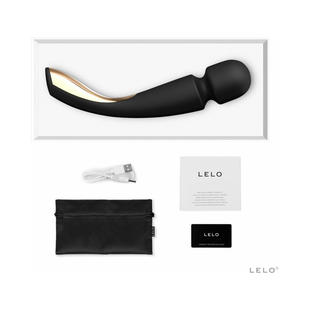 LELO SMART WAND 2 Large Rechargeable Wand Vibrator Black - Fantasies Boutique