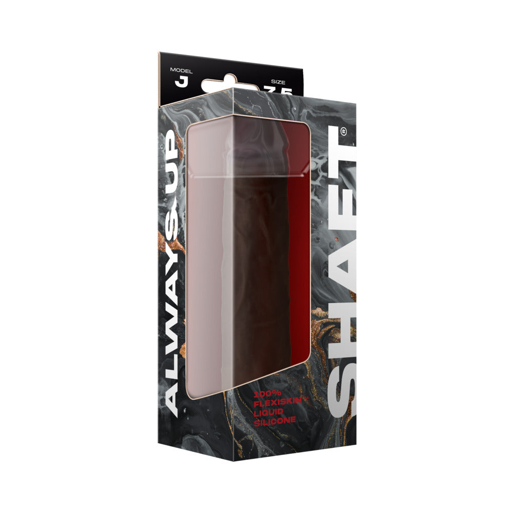 Shaft Model J: 7.5 in. Dual Density Silicone Dildo Mahogany - Fantasies Boutique