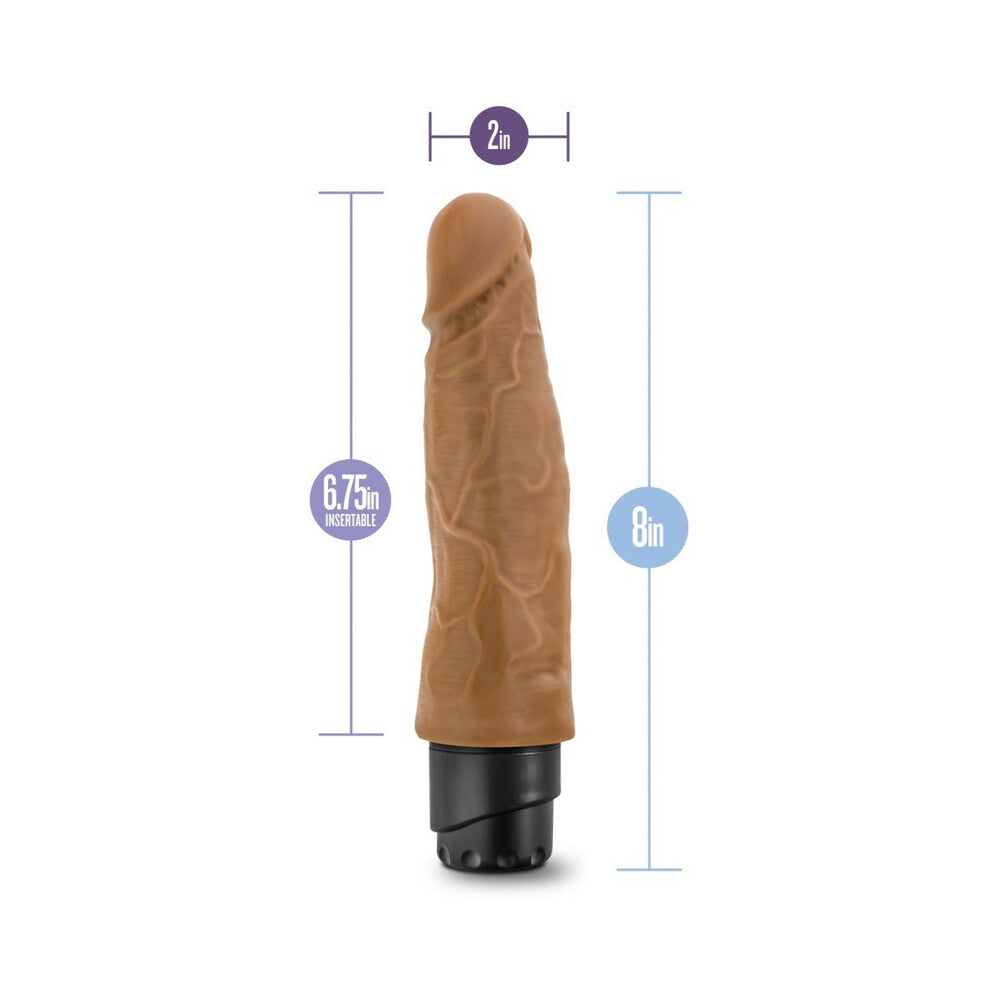 Dr. Skin Vibe 14 Realistic 8 in. Vibrating Dildo Tan - Fantasies Boutique