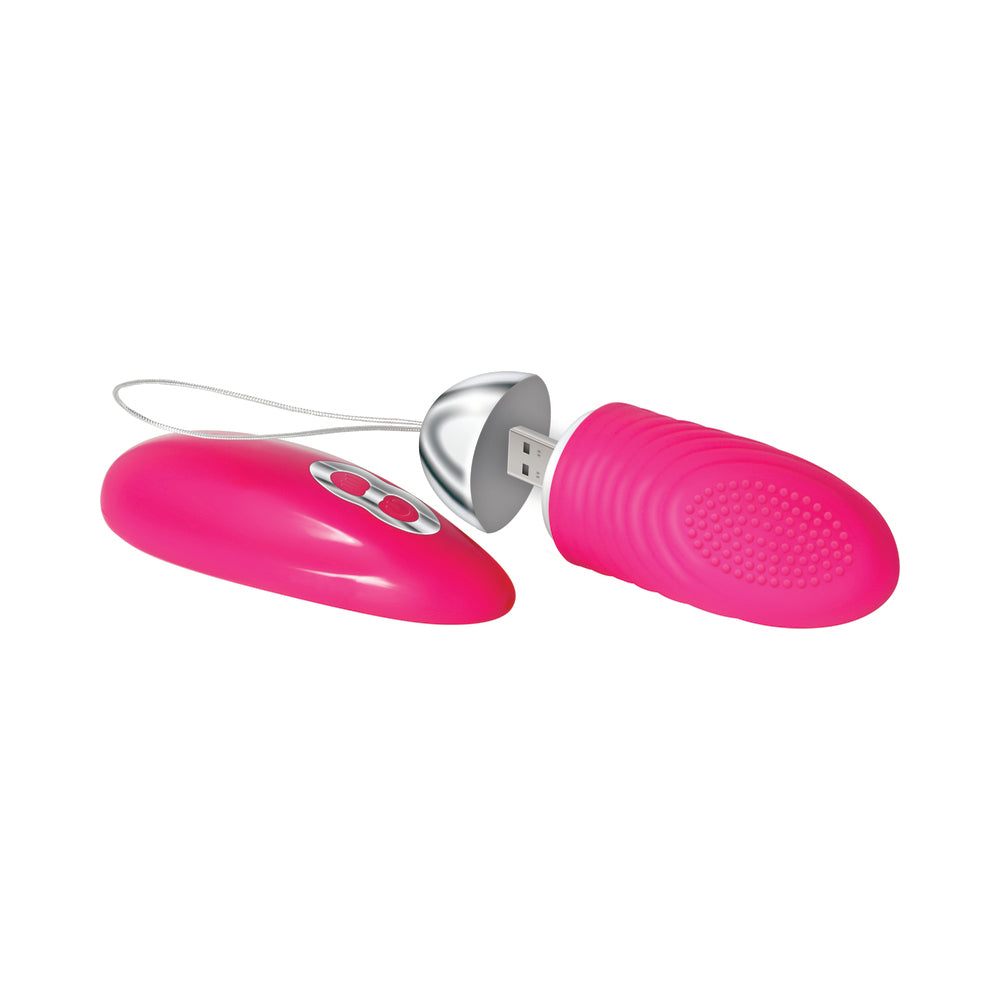 Adam & Eve Turn Me On Love Bullet Rechargeable Remote-Controlled Silicone Egg Vibrator Pink - Fantasies Boutique