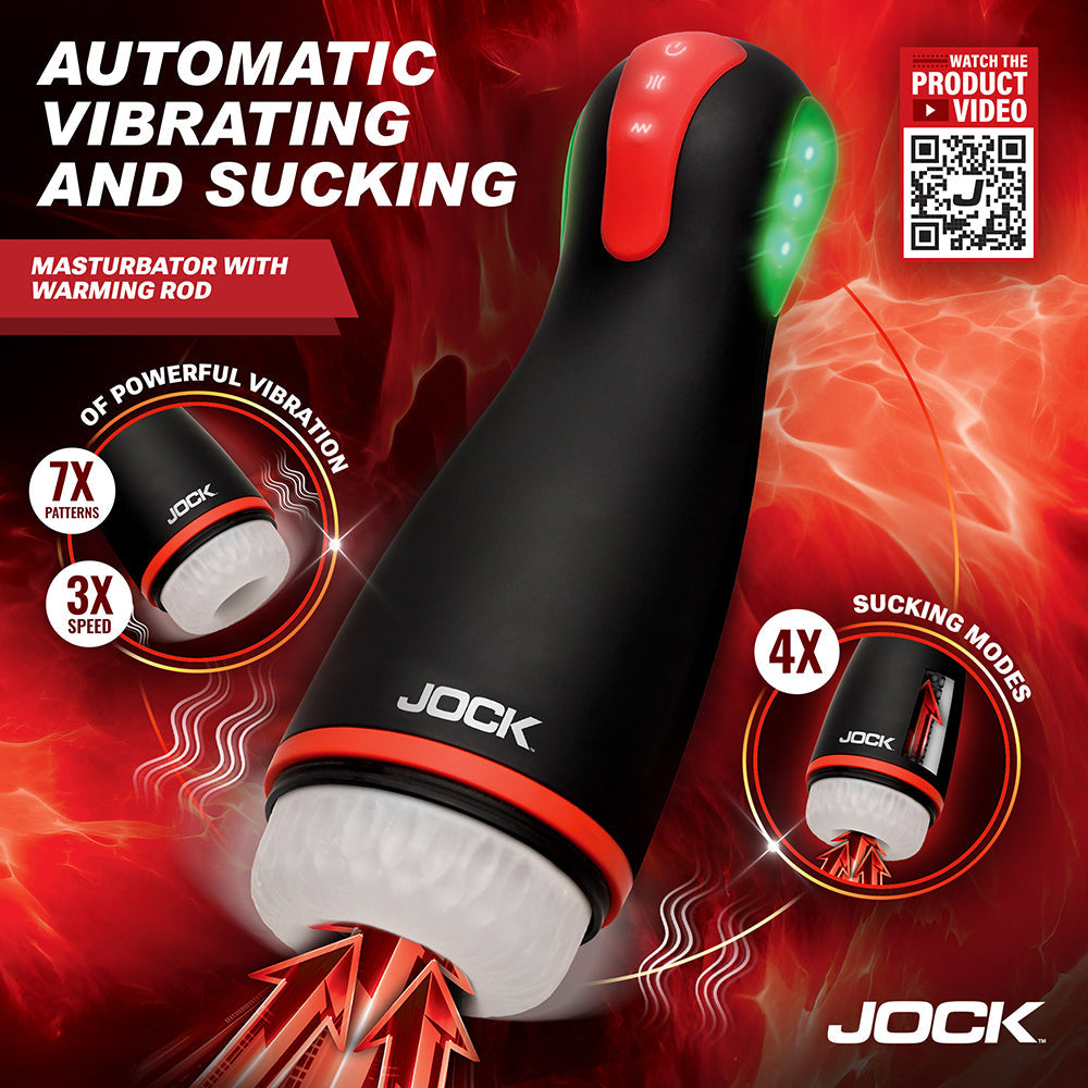 JOCK Advanced Blaze Vibrating, Sucking, & Warming Masturbator