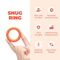 b-Vibe Snug Ring 40mm Snug Fit Silicone C-Ring Orange