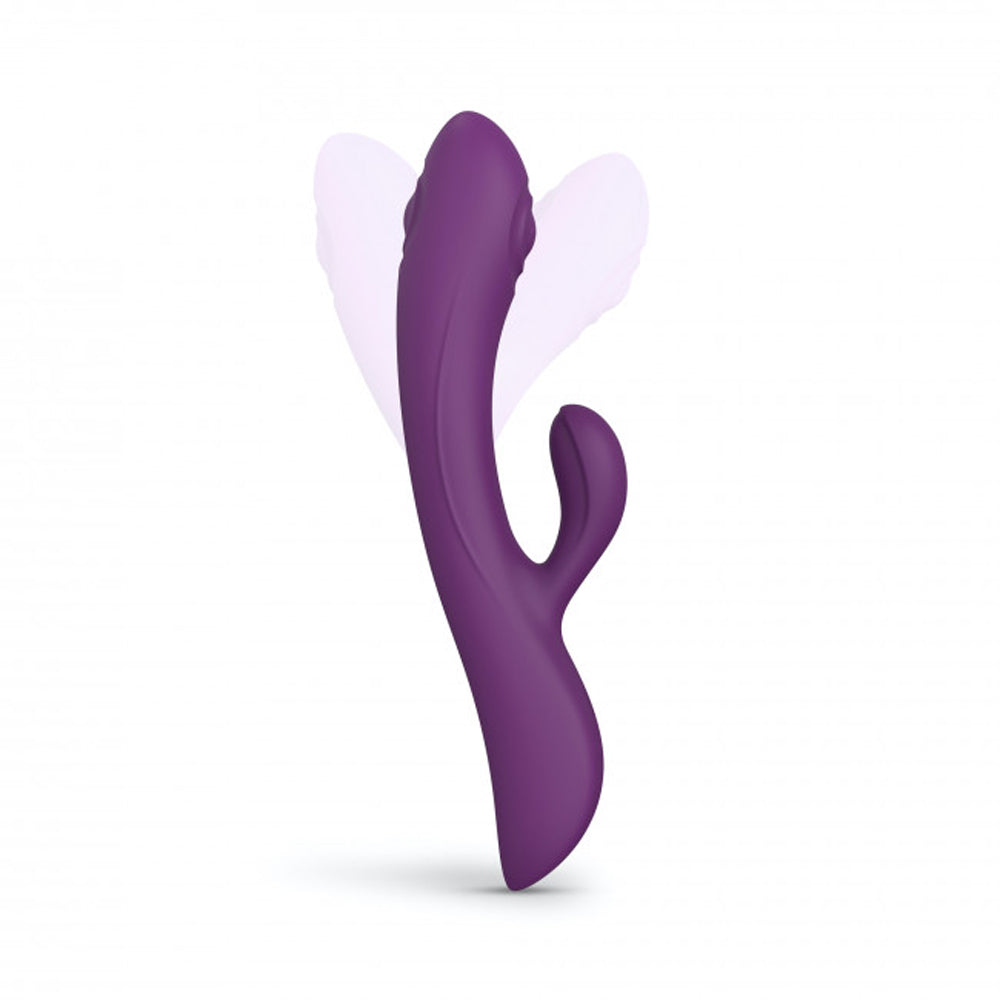 Love to Love Bunny & Clyde Rechargeable Tapping Rabbit Silicone Vibrator Purple Rain - Fantasies Boutique