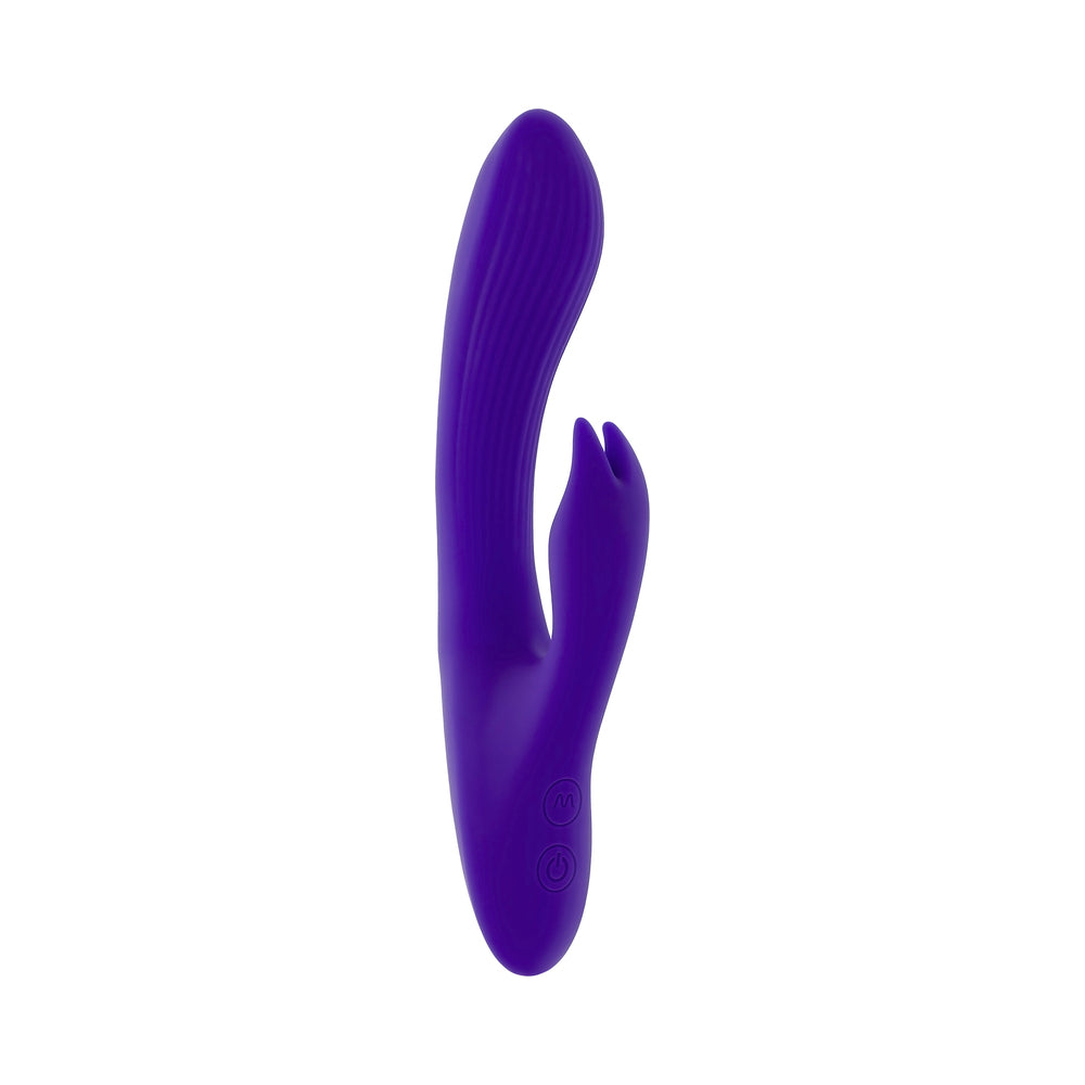 Selopa Poseable Bunny Rechargeable Dual Stimulator Silicone Purple - Fantasies Boutique