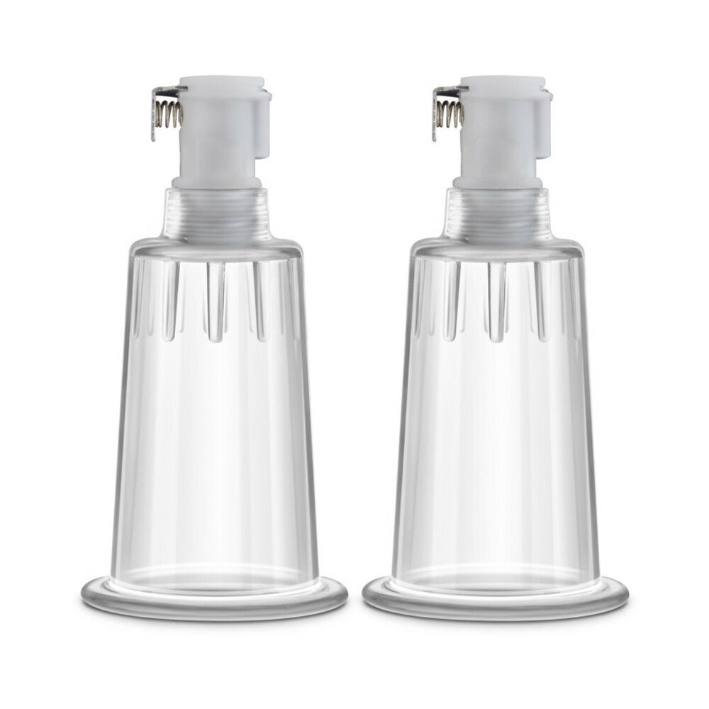 Temptasia - Nipple Pumping Cylinders - Set of 2 (1in Diameter) - Clear