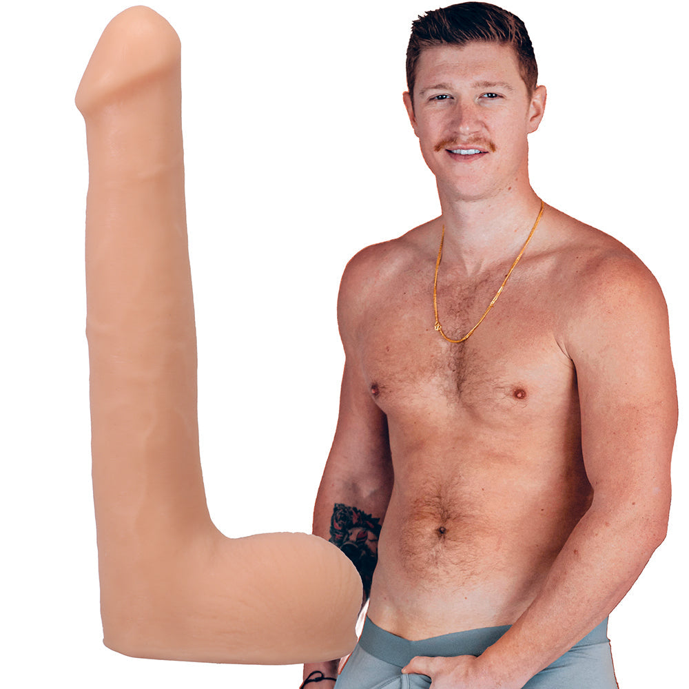 Signature Cocks Oliver Flynn ULTRASKYN Cock with Removable Vac-U-Lock Suction Cup 10in Vanilla - Fantasies Boutique